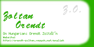 zoltan orendt business card